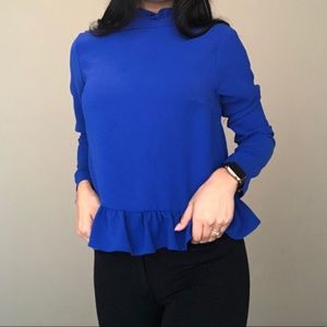Royal blue blouse
